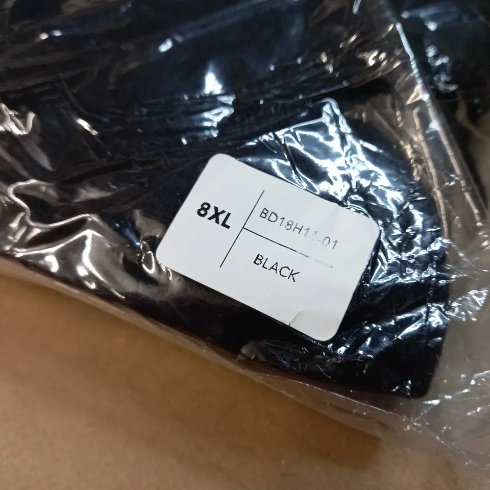 PACKAGED BIG DUDE BLACK ZIPPED THROUGH HOODIE - 8XL