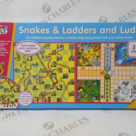 BOXED GALT SNAKES & LADDERS AND LUDO BOARD GAME SET