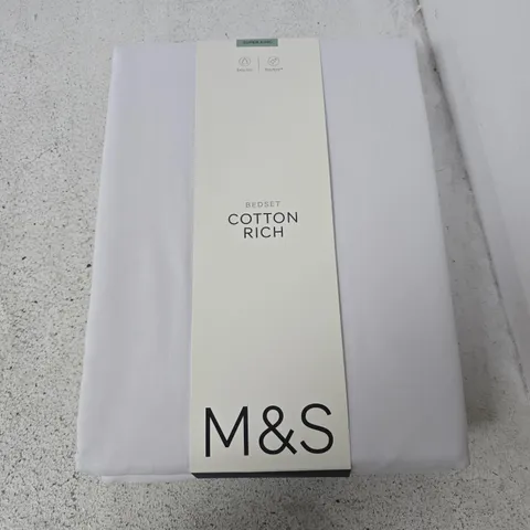 M&S COTTON RICH BEDSET - SUPER KING