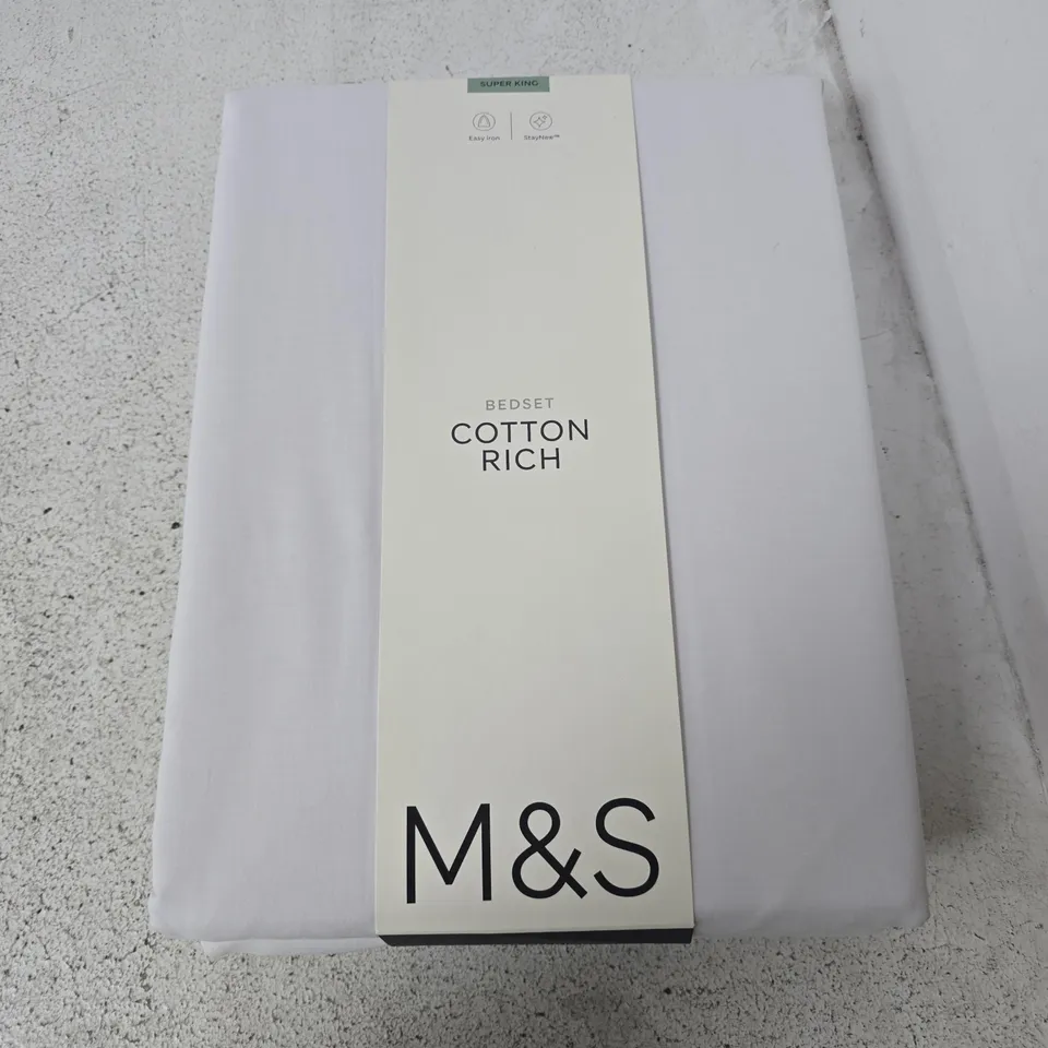 M&S COTTON RICH BEDSET - SUPER KING