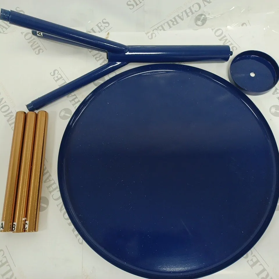 BOXED LONNIE TRIPOD SIDE TABLE BLUE