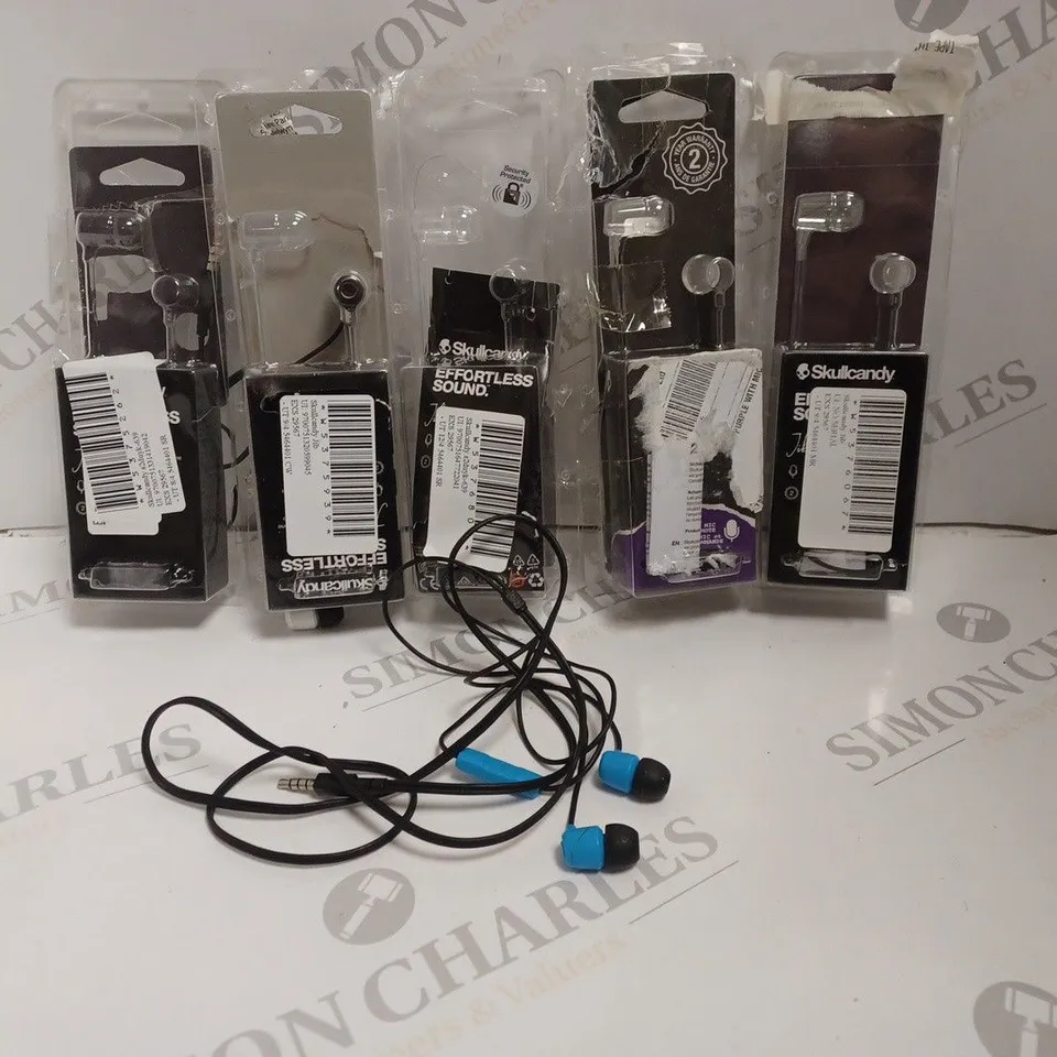 5 X SKULLCANDY JIB WIRED EARPHONES