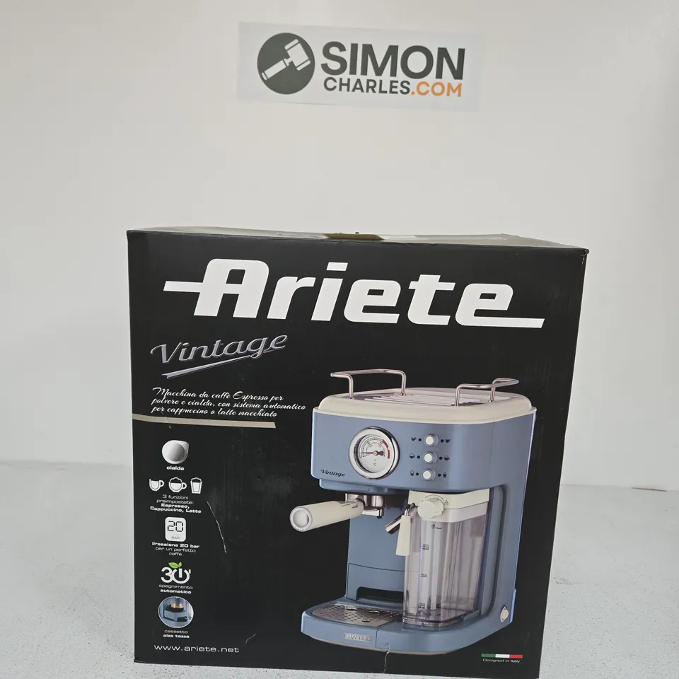 ARIETE VINTAGE ESPRESSO COFFEE MACHINE – BLUE