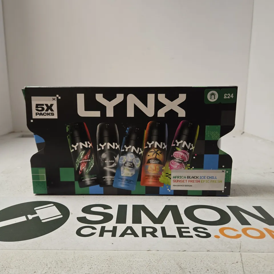 LYNX 5X PACK BODY SPRAY GIFT SET – ASSORTED FRAGRANCES