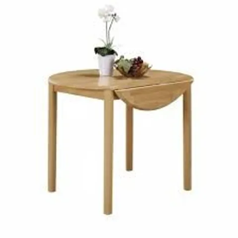 BOXED COLOGNE ROUND DROP LEAF TABLE - LIGHT OAK (1 BOX)