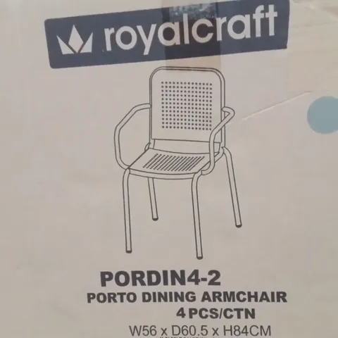 BOXED SET OF 4 GREEN PORTO DINING CHAIRS
