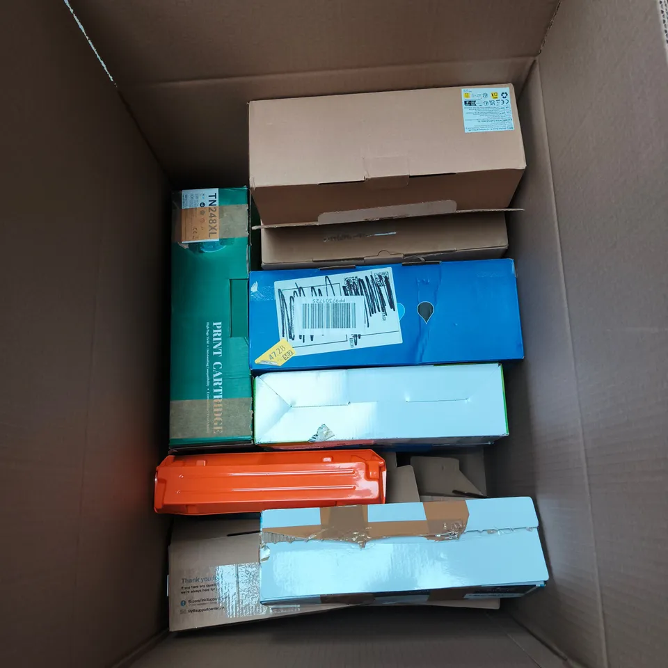 BOX OF APPROXIMATELY 10 ASSORTED PRINTER CARTRIDGE PRODUCTS