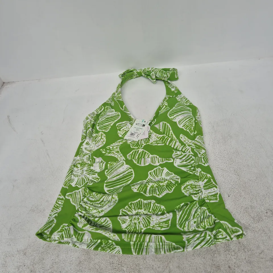 WHITE STUFF VALLEY TANKINI – GREEN LEAF PRINT, UK 14