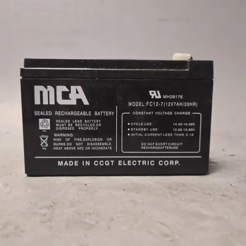 BOX OF APPROXIMATELY 9 MCA RECHARGEABLE BATTERIES 