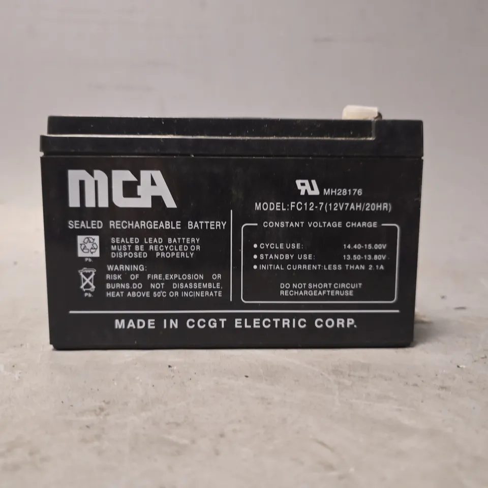 BOX OF APPROXIMATELY 9 MCA RECHARGEABLE BATTERIES 