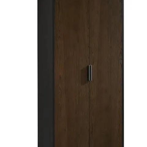 BOXED ALBA 2 DOOR WARDROBE - WALNUT (2 BOXES)