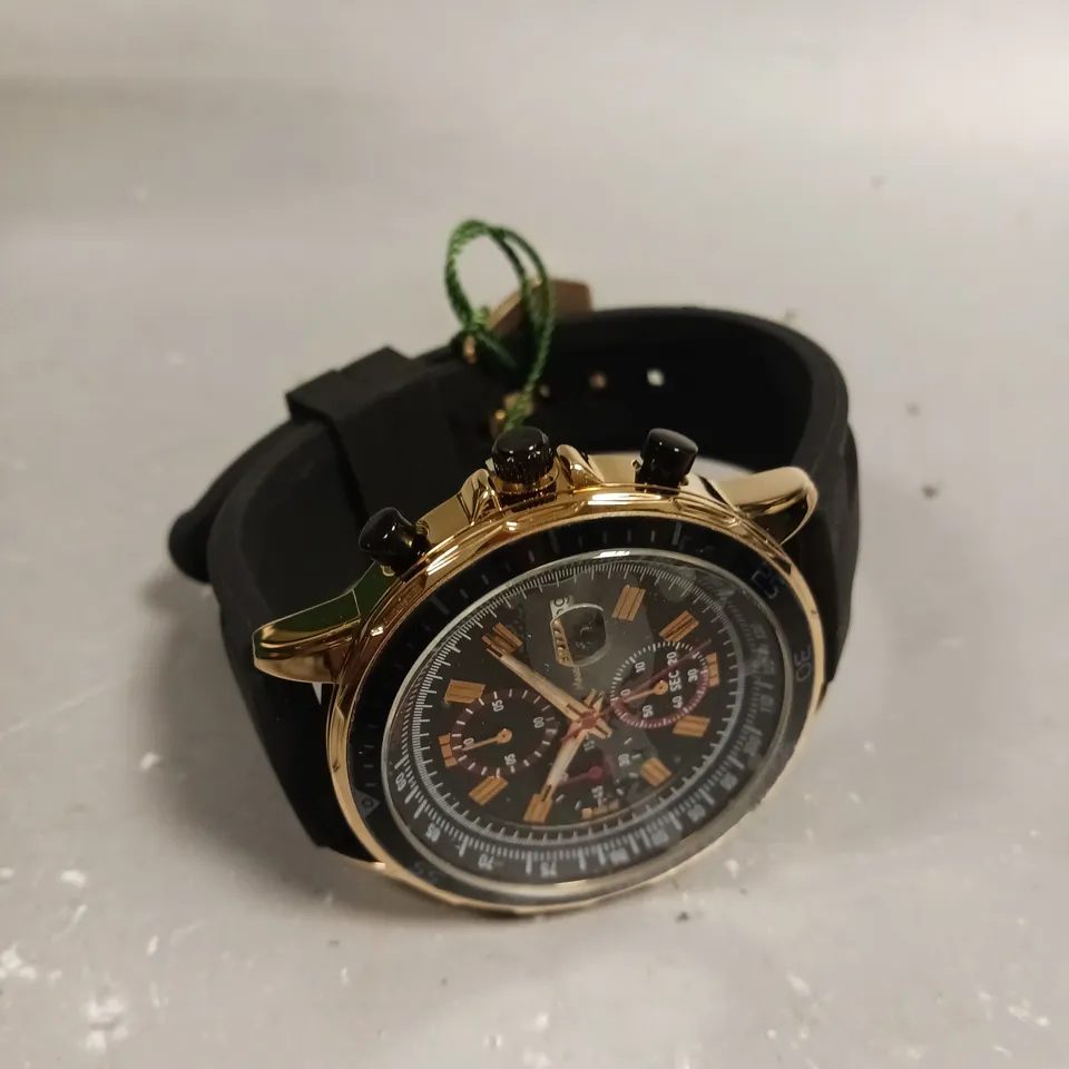 MANN EGERTON DYNAMIC ROSE RUBBER STRAP WATCH 