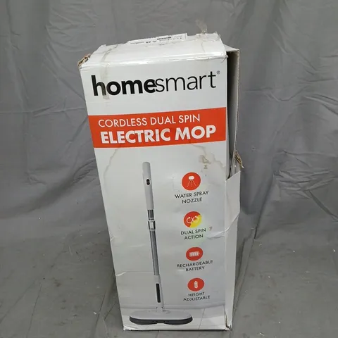 HOMESMART CORDLESS DUAL SPIN ELECTRIC MOP – BOXED