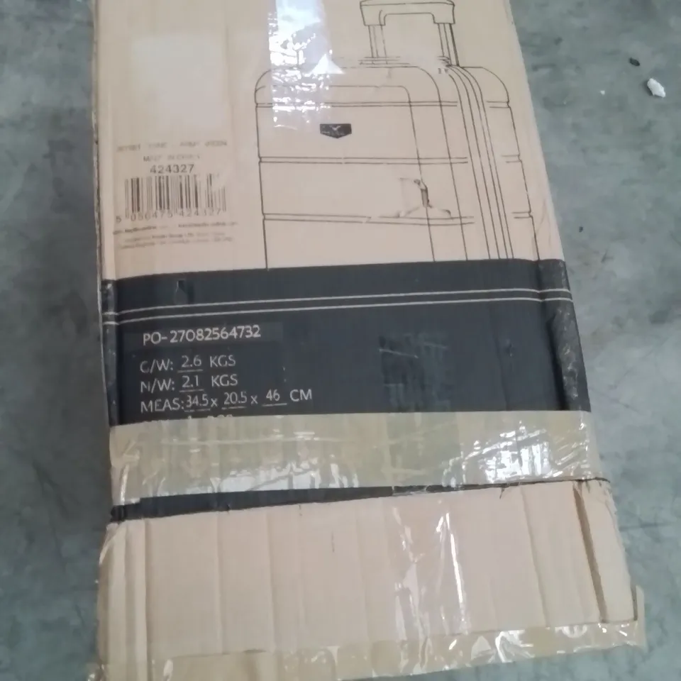 BOXED LUGG 15INCH JETSET TRAVEL CABIN BAG ARMY AND GREEN