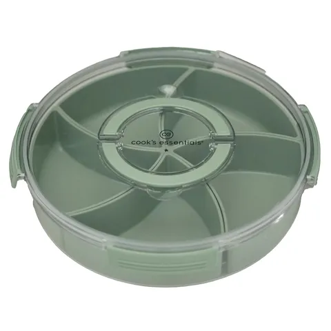 OUTLET COOK'S ESSENTIALS TURNTABLE DIVIDER LOCK TRAY