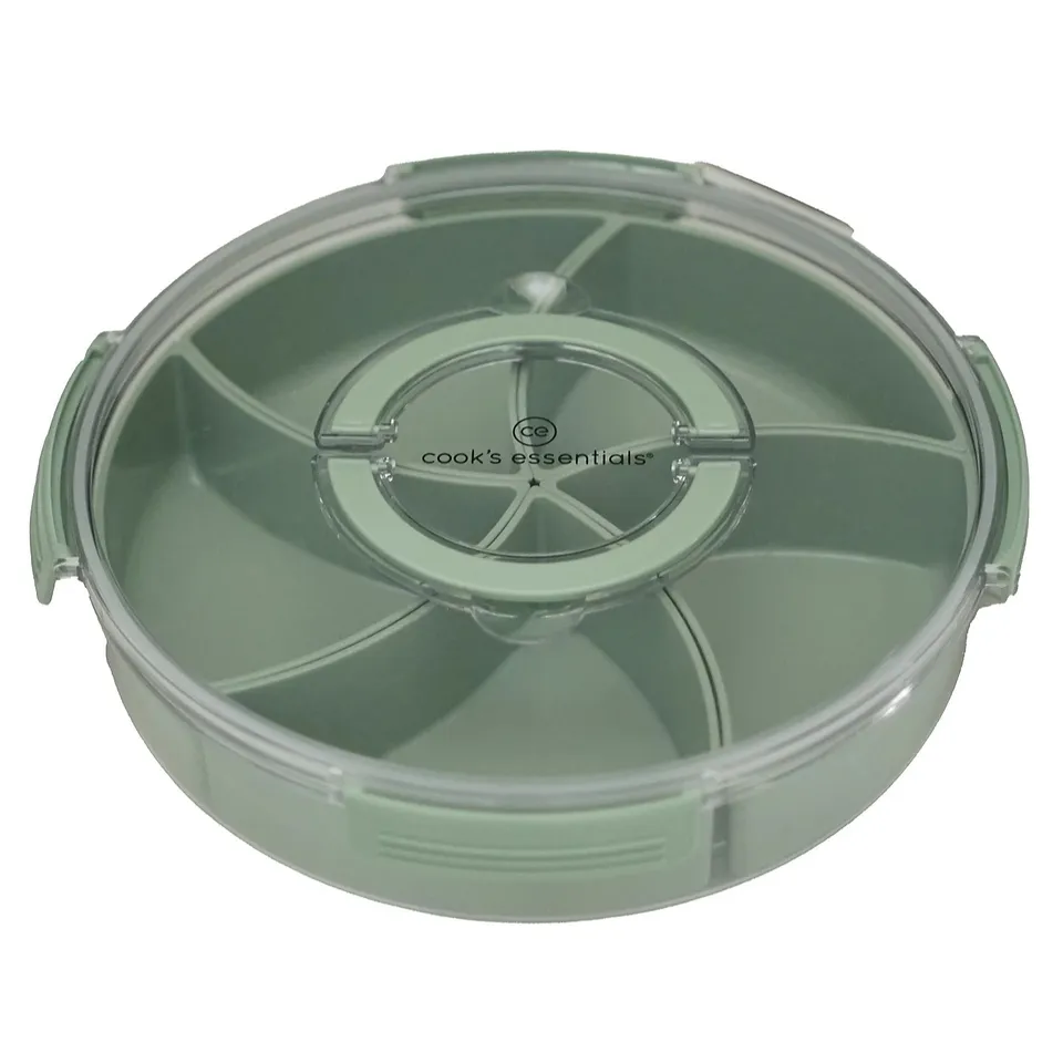 OUTLET COOK'S ESSENTIALS TURNTABLE DIVIDER LOCK TRAY