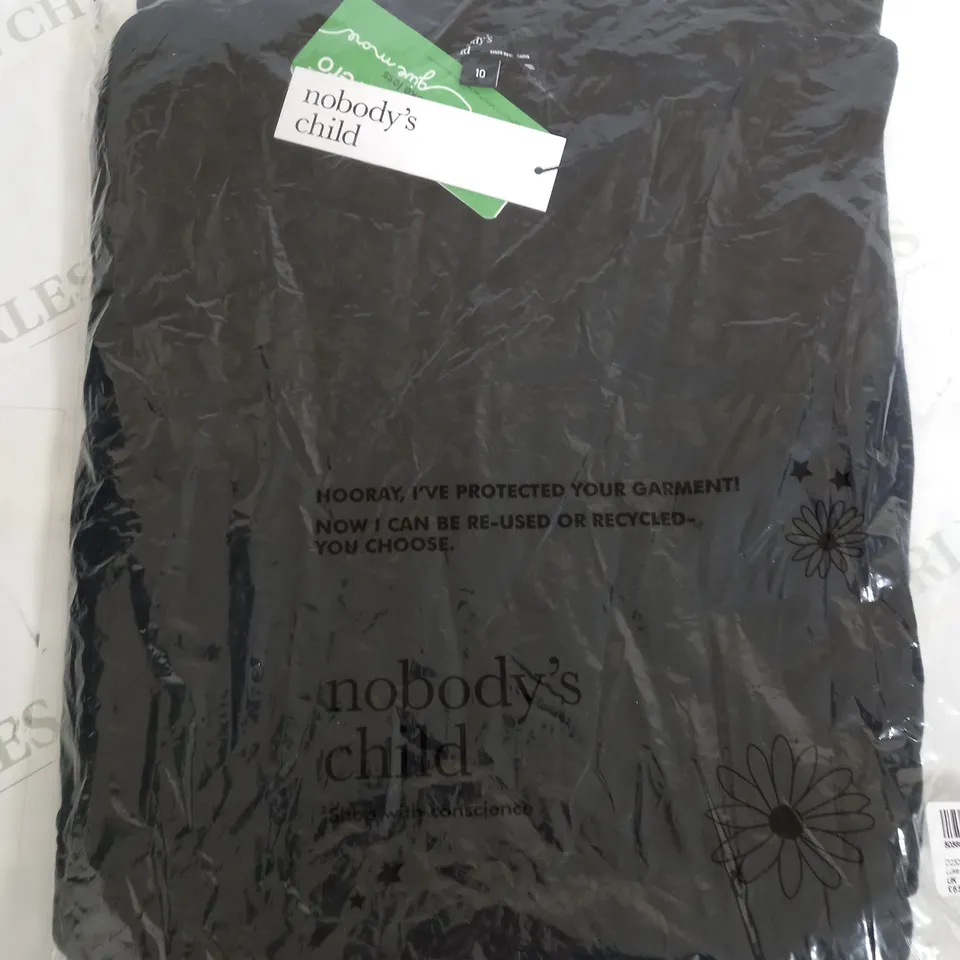 NOBODYS CHILD LUKE MIDI BOAT NECK DRESS IN JERSEY BLACK - UK10