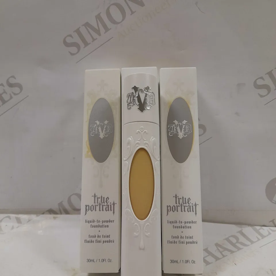 BOX OF 3 KVD VEGAN BEAUTY TRUE PORTRAIT FOUNDATION 30ML – LIGHT 012