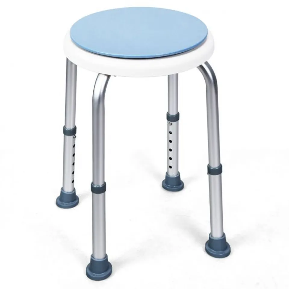 BOXED CASART 360° SWIVEL ROUNDED SHOWER STOOL