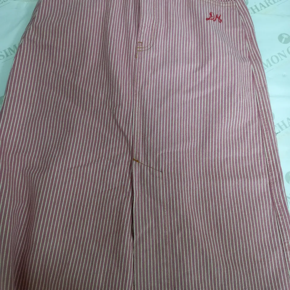 DAMSON MADDER PINK & WHITE STRIPPED SKIRT - SIZE 10