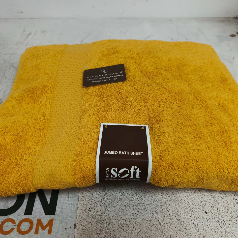 GAVENO GAVALIA SUPREME EGYPTIAN COTTON JUMBO BATH SHEET – MUSTARD YELLOW