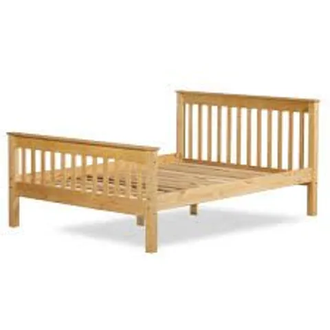 BOXED 4'0 SOMERSET BED FRAME, WAXED (2 BOXES)