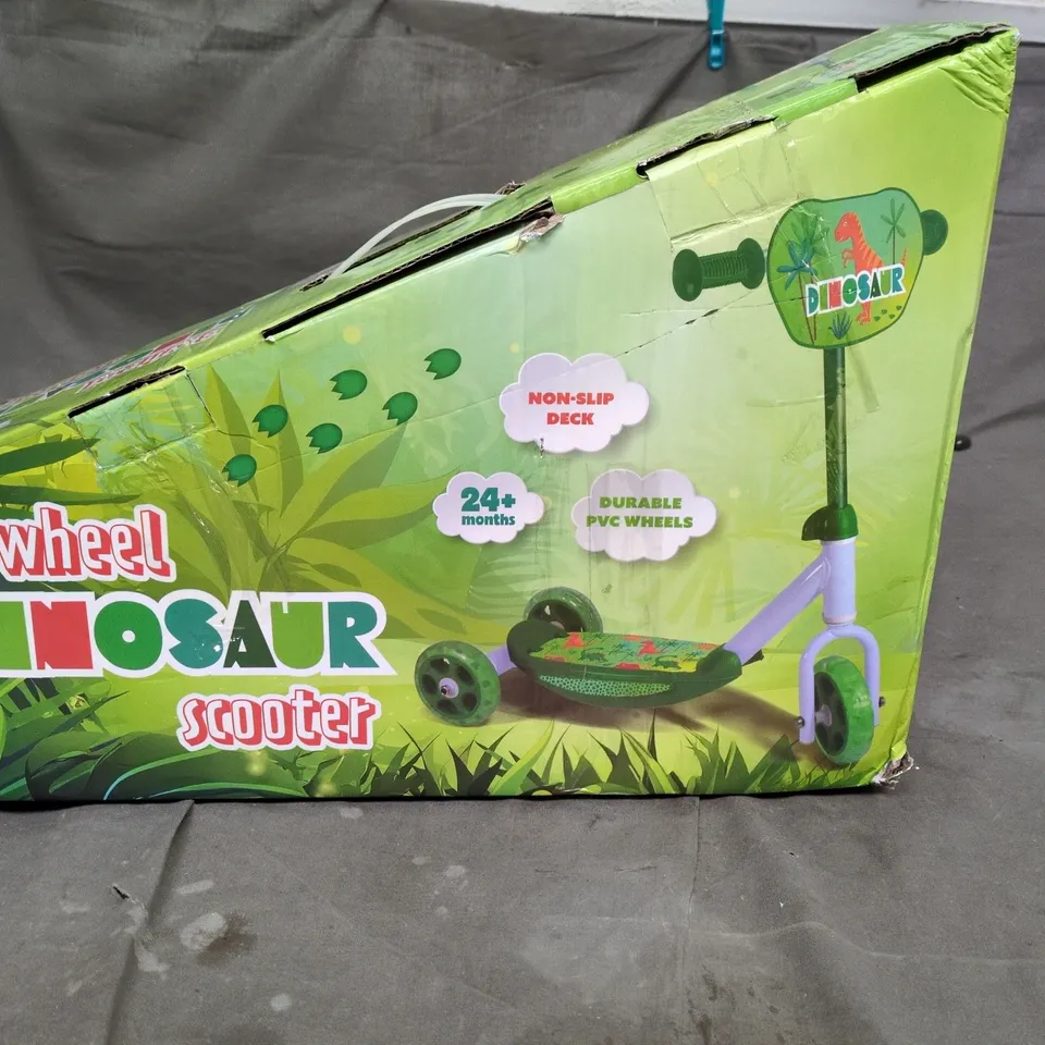 3-Wheel Dinosaur Scooter – Green Toy, Boxed
