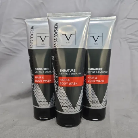 BOX OF APPROXIMATELY 12 VERSACE V ITALIA 19.60 HAIR & BODY WASH (250ML) - COLLECTION ONLY