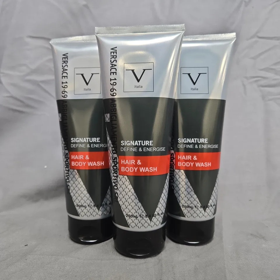 BOX OF APPROXIMATELY 12 VERSACE V ITALIA 19.60 HAIR & BODY WASH (250ML) - COLLECTION ONLY
