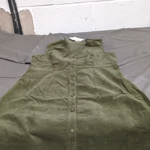 NOBODYS CHILD LEONE PINAFORE MINI CORD DRESS PLAIN UK 12 WITH TAGS