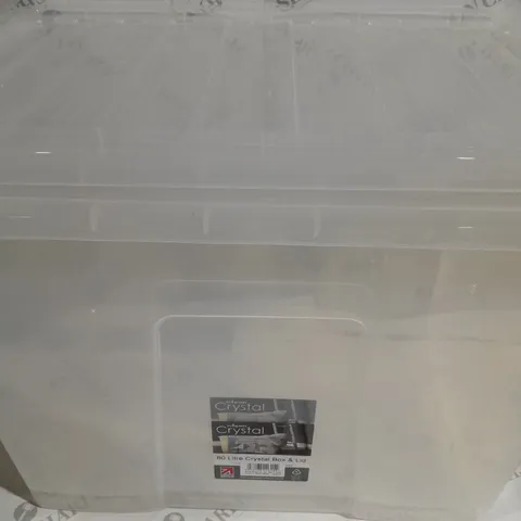 SET OF 2 WHAM CRYSTAL 80 LITER STORAGE BOX 