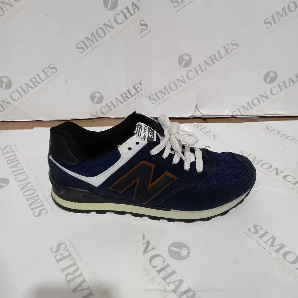 PAIR OF NEW BALANCE 574 TRAINERS - BLUE/WHITE, SIZE 5.5