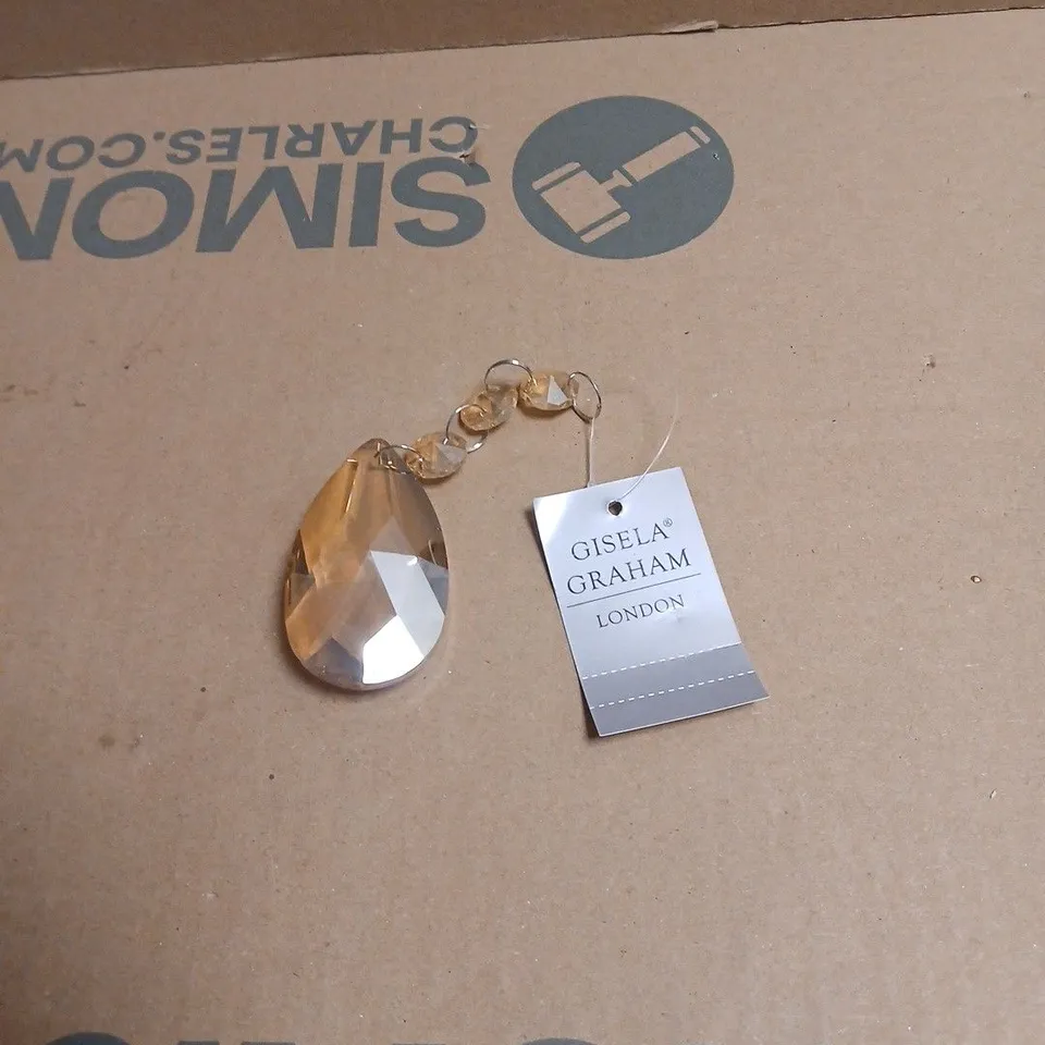 APPROXIMATELY 10 X GISELA GRAHAM LONDON TEARDROP DECORATION UNBOXED