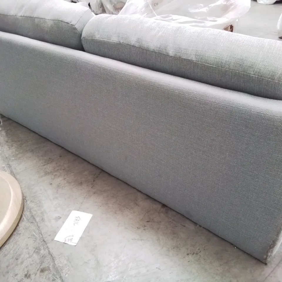 DESIGNER THREE SEATER SOFA GREY FABRIC O