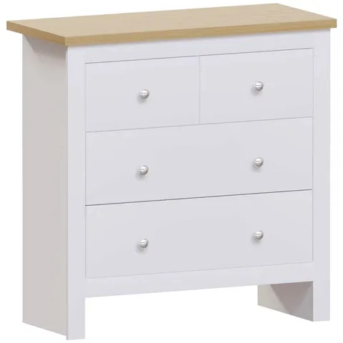 BOXED VIDA DESIGNS ARLINGTON 2+2 DRAWER CHEST - WHITE