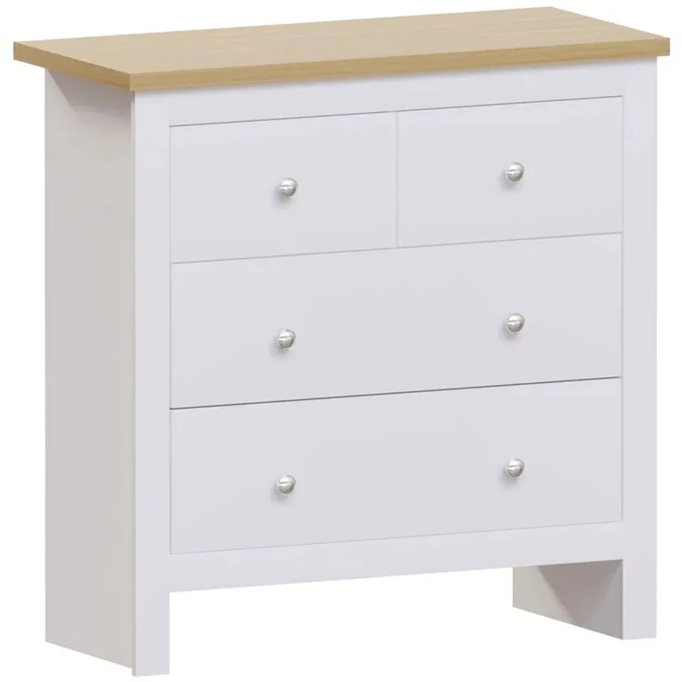 BOXED VIDA DESIGNS ARLINGTON 2+2 DRAWER CHEST - WHITE