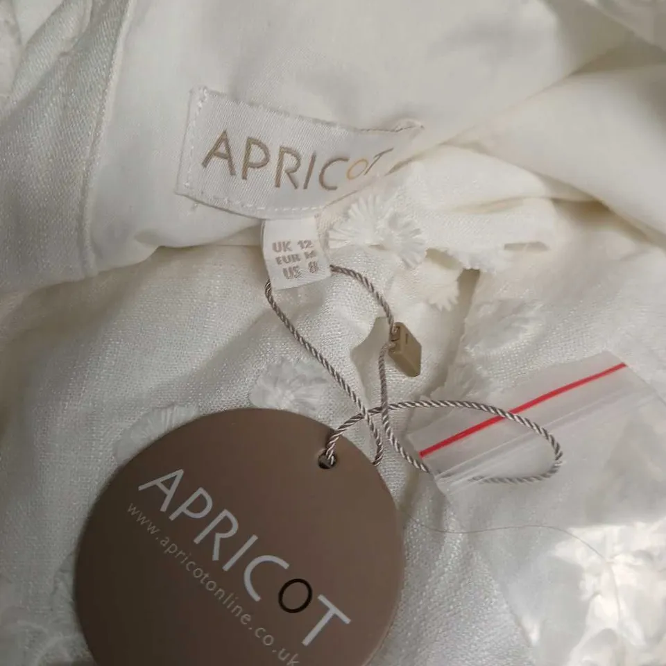 APRICOT WHITE FLORAL LACE EMBROIDERED DRESS – WOMEN'S UK 12