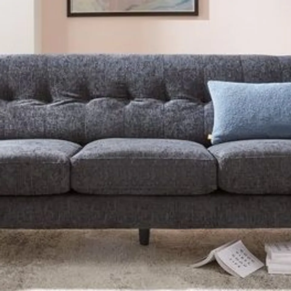 BOXED OSLO SLATE THREE SEATER SOFA