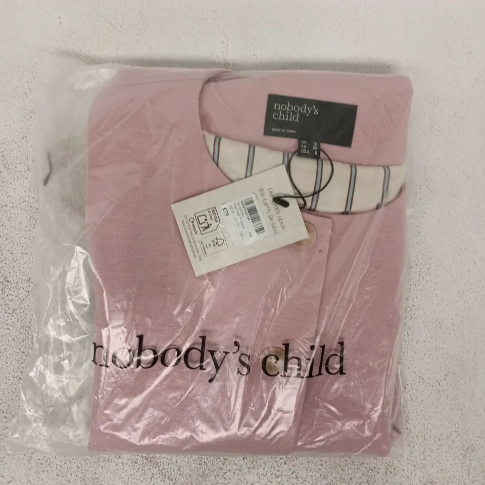 BAGGED NOBODY'S CHILD GIGI TWILL WAISTCOAT IN PINK SIZE UK 10