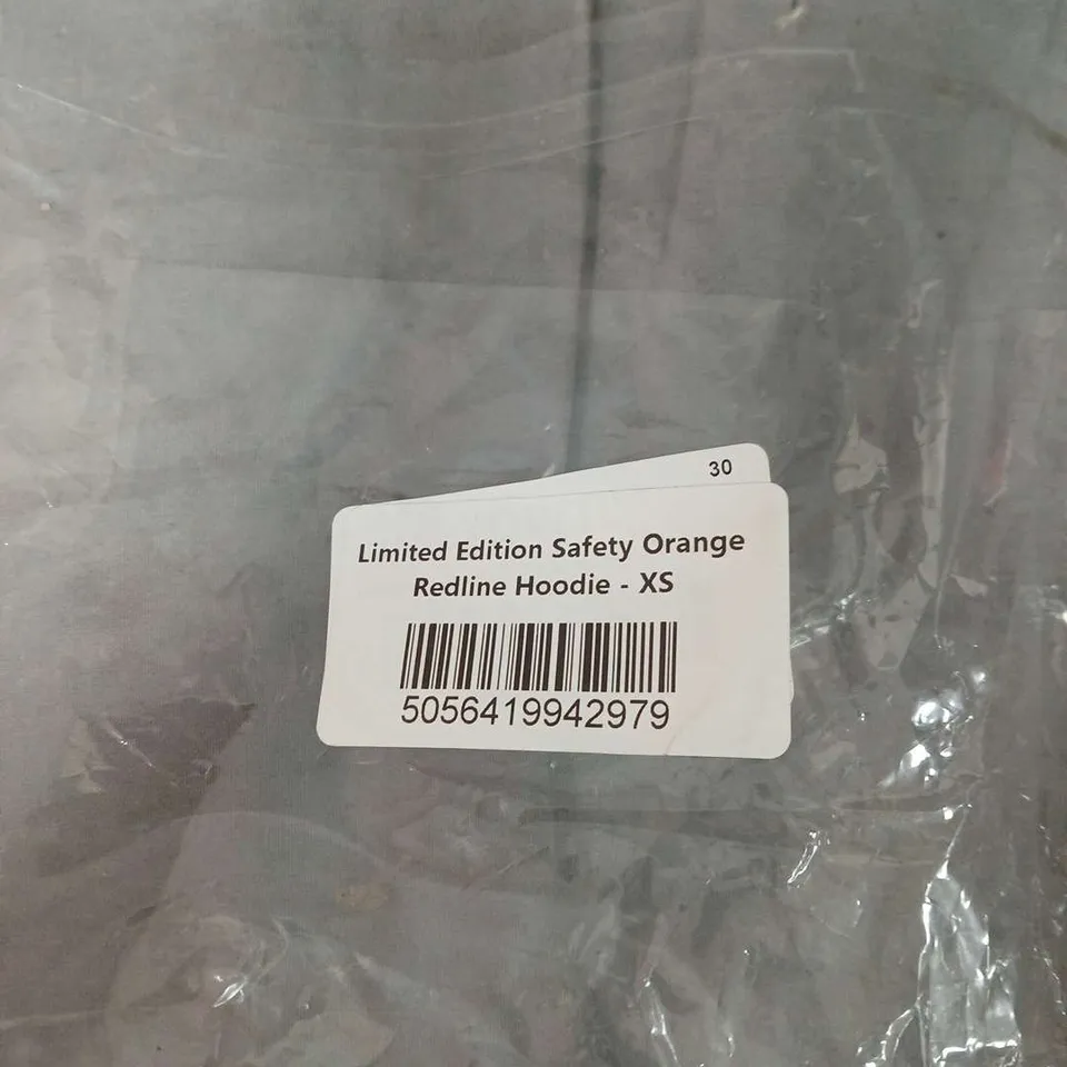 YOU DON'T WANT THIS LIFE LIMITED EDITION SAFETY REDLINE HOODIE - NEON ORANGE, SIZE XS