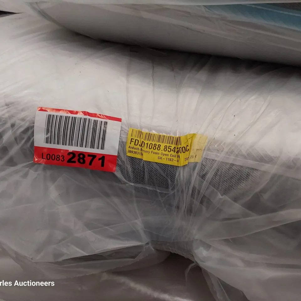 QUALITY BAGGED ARDOCH MEMORY FOAM OPEN COIL SMALL DOUBLE 4' MATTRESS