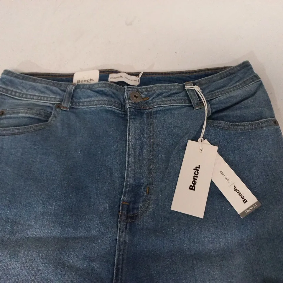 BENCH SKINNY FIT LADIES JEANS IN STONEWASH -UK 16