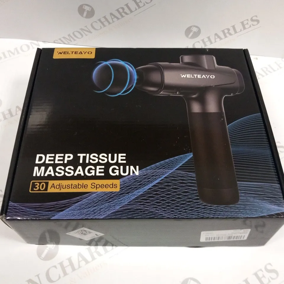 BOXED WELTEAYO DEEP TISSUE MASSAGE GUN