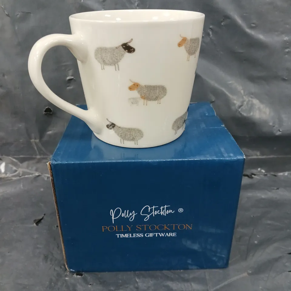 BOXED POLLY STOCKTON CHIC SHEEP MUG - COLLECTION ONLY 