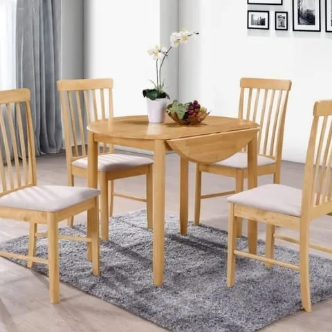 BOXED COLOGNE ROUND DROP LEAF TABLE