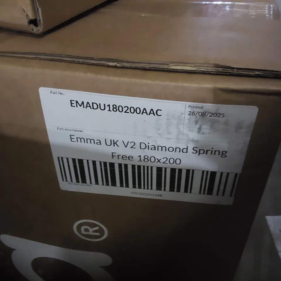 BRAND NEW BOXED EMMA UK V2 DIAMOND SPRING FREE 180 x 200CM SUPER KING MATTRESS 