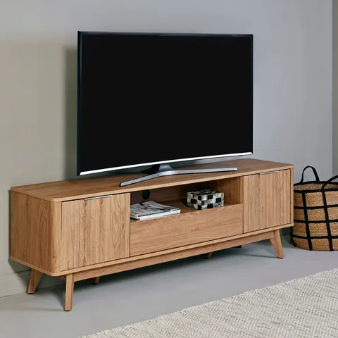 BOXED YAELLE TV STAND FOR TVS UP TO 75" - MONTANA OAK IMITATION(1 BOX)