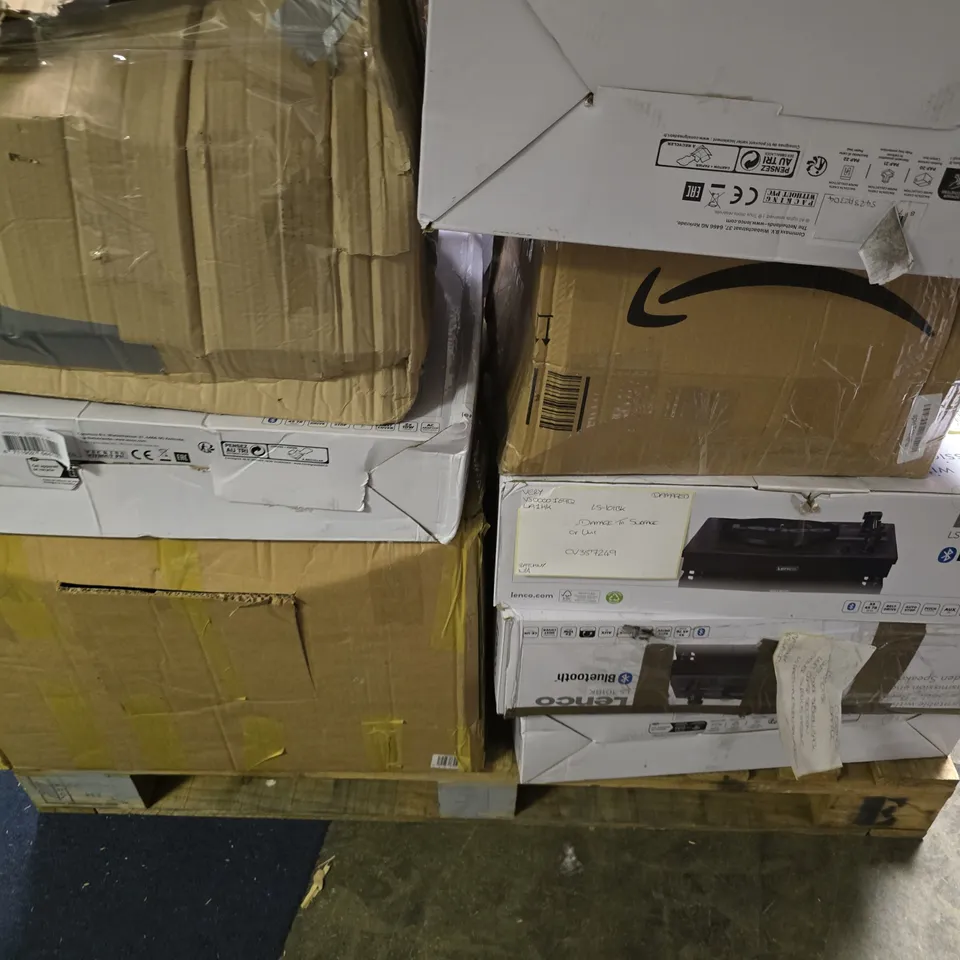 PALLET OF APPROXIMATELY 12 ASSORTED BROKEN LENCO TURN TABLES TO INCLUDE - LS-300BK V2 , LS-100WD V2 ETC - COLLECTION ONLY