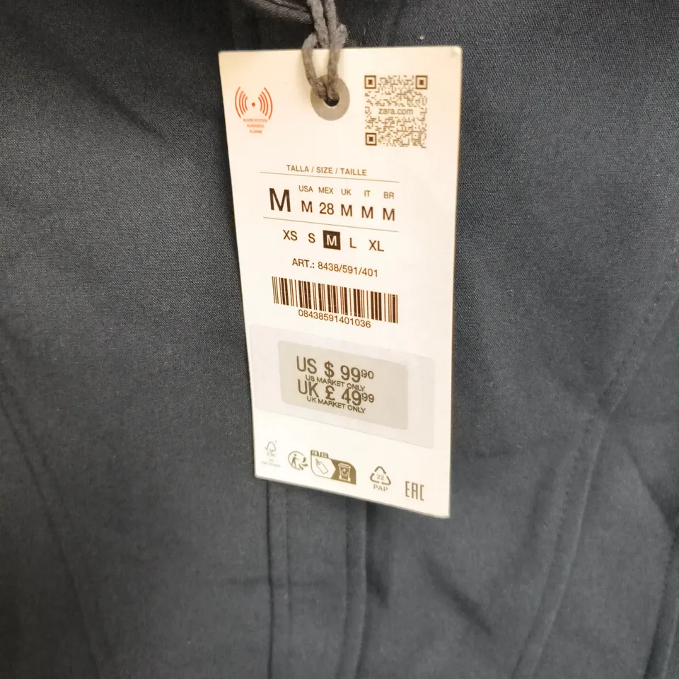 ZARA NAVY COAT – WOMEN’S, SIZE M