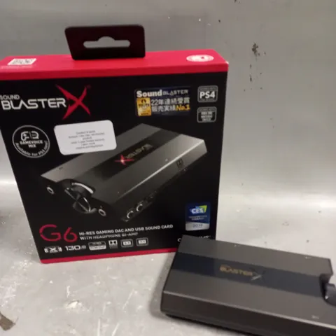 BOXED SOUND BLASTER X G6 GAMING DAC & USB SOUND CAR 